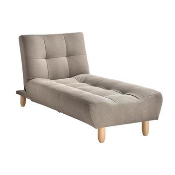 Recamiere ausklappbar - Stoff - Taupe - ESTEBAN