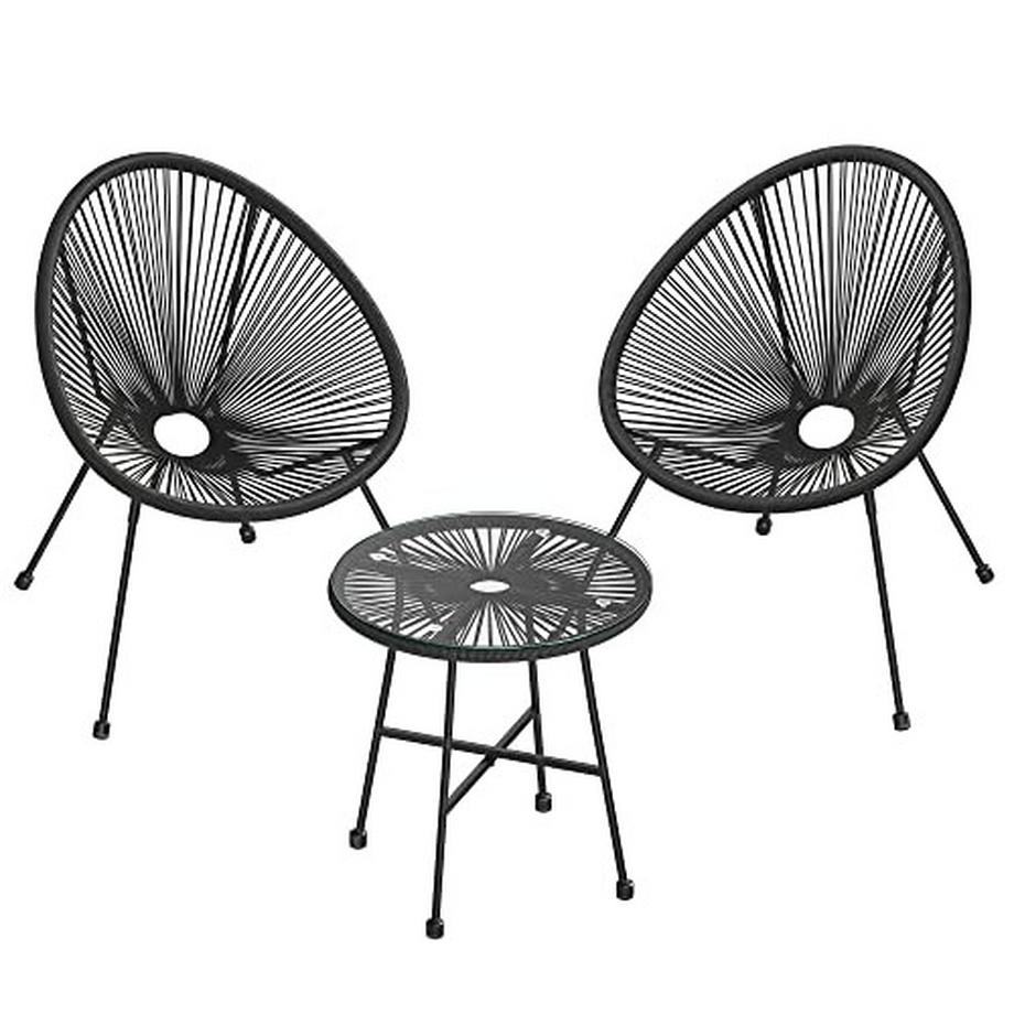 Pricenet  Set sedia ergonomica Acapulco con gambe in acciaio resistente alla ruggine 