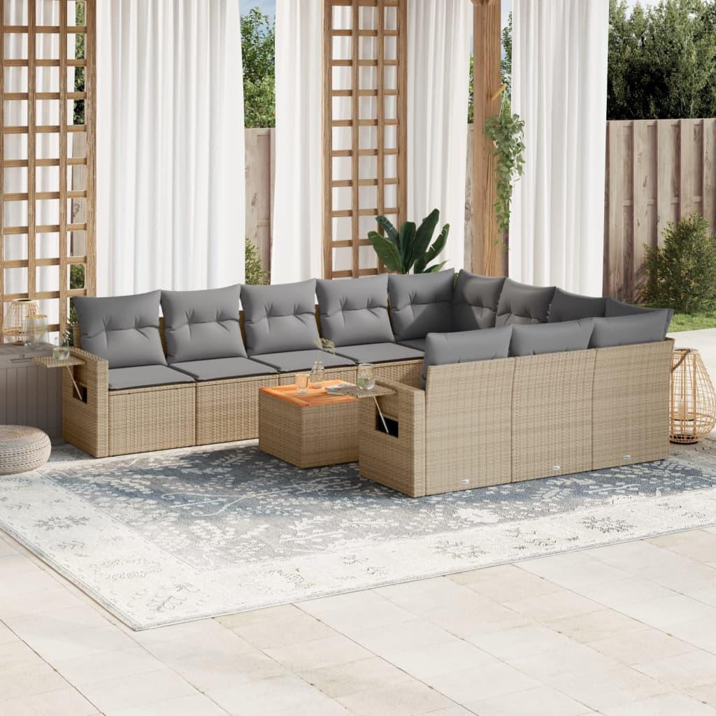 VidaXL set divano da giardino Polirattan  