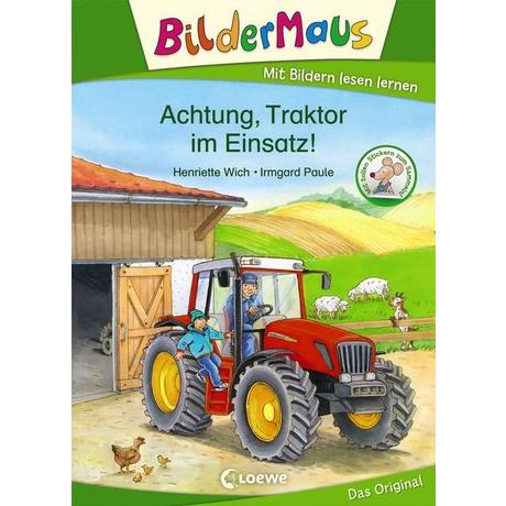 Bildermaus - Achtung, Traktor im Einsatz! Henriette Wich Copertina rigida 