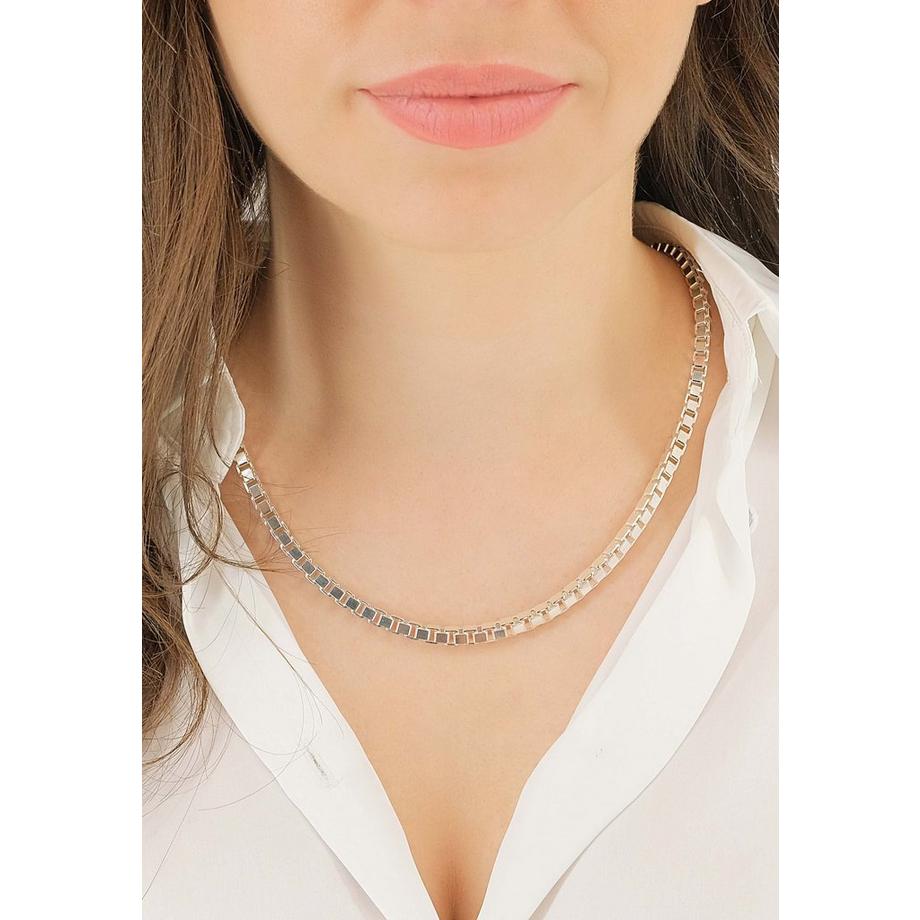 MUAU Schmuck  Collier en argent chaine vénitienne 925, 4,5mm, 55cm 