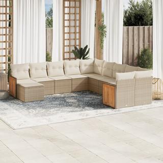 VidaXL set divano da giardino Polirattan  