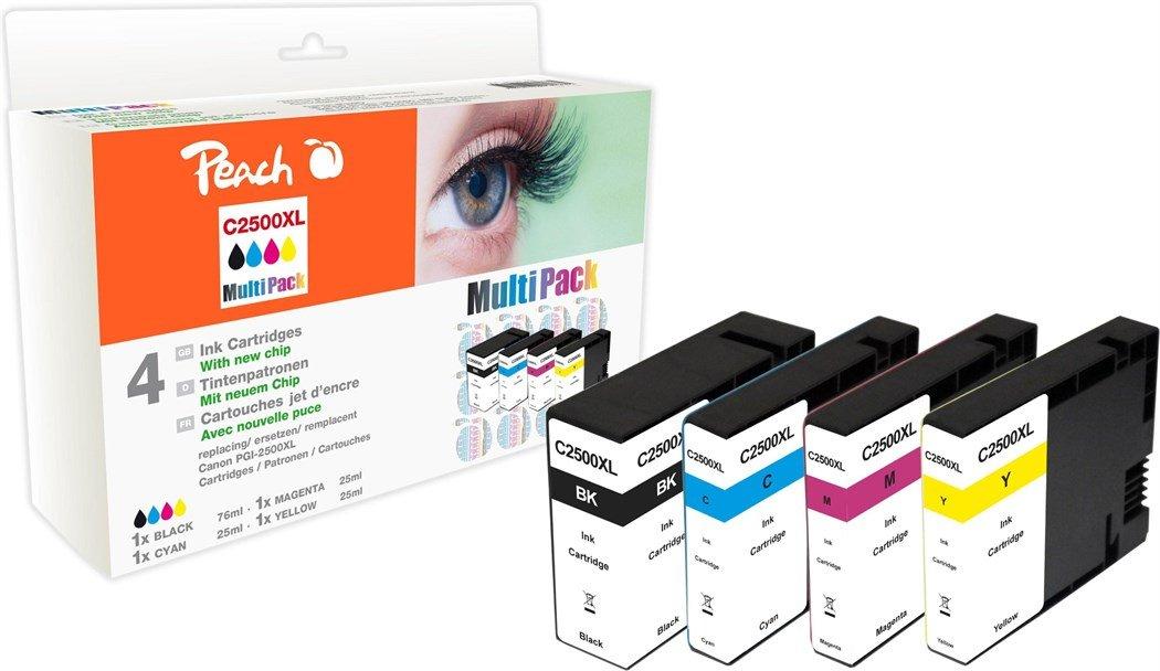 Peach  Kit d'encre Canon PGI-2500 BK, C, M, Y 