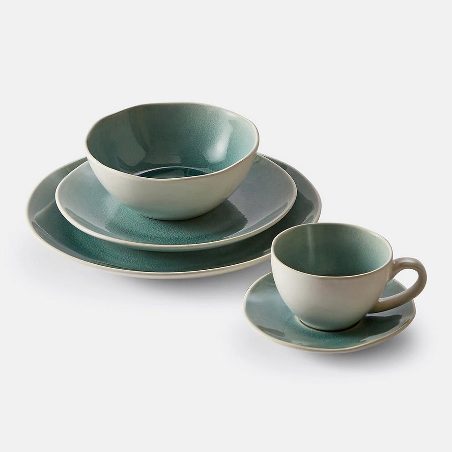 La Redoute Intérieurs 4er-Set Dessertteller Gogain mit Craquelé-Glasur  