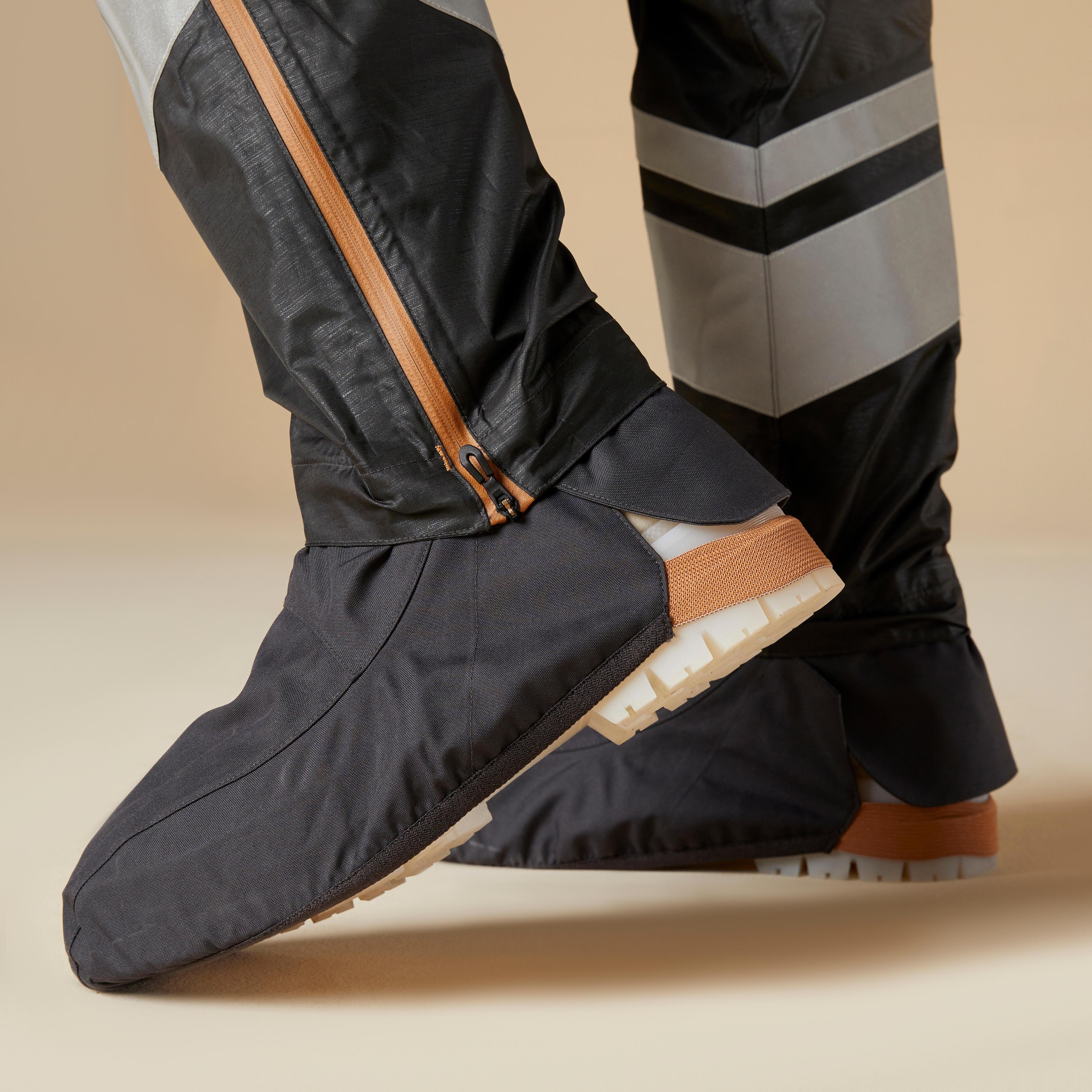 BTWIN  Surpantalon femme vélo de pluie avec couvre-chaussures 