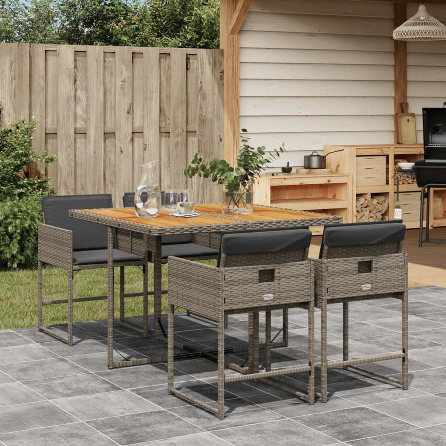 VidaXL set da pranzo da giardino Polirattan  