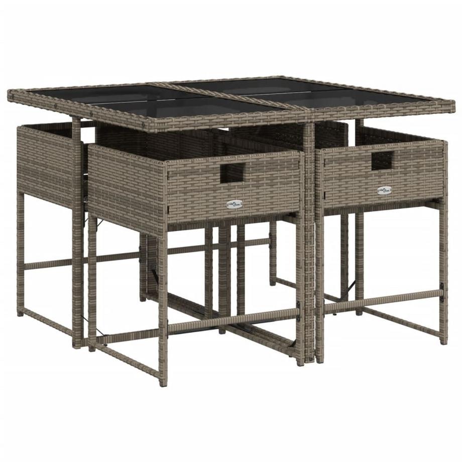 VidaXL set da pranzo da giardino Polirattan  