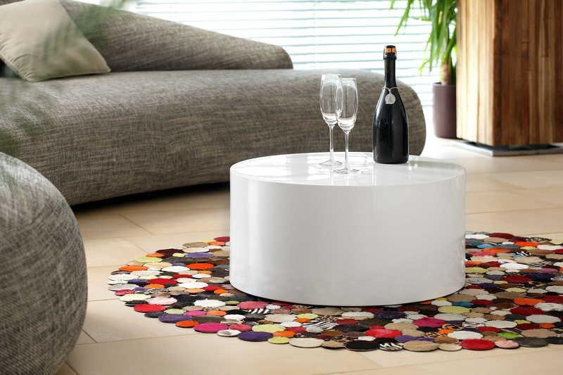 mutoni Tavolino 60x60 60cm rotondo bianco  