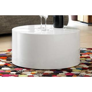 mutoni Table basse 60x60 60cm ronde blanche  