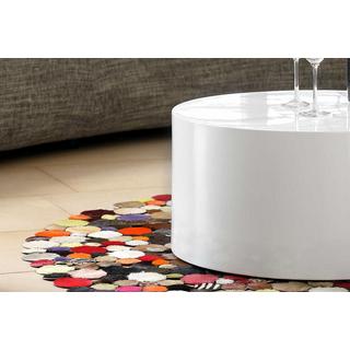 mutoni Table basse 60x60 60cm ronde blanche  