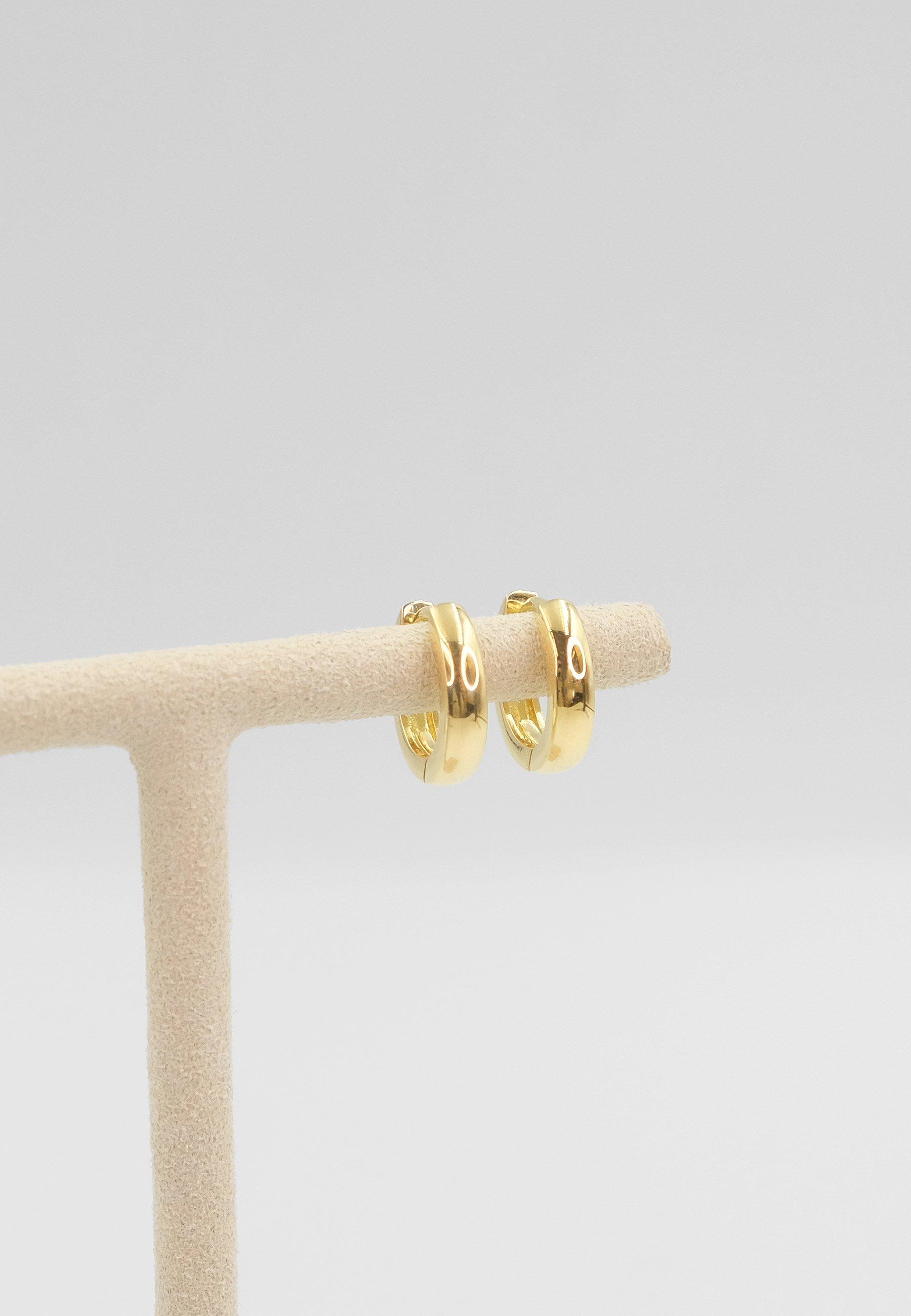 MUAU Schmuck  Creolen Gelbgold 750, 11mm 