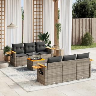 VidaXL set divano da giardino Polirattan  