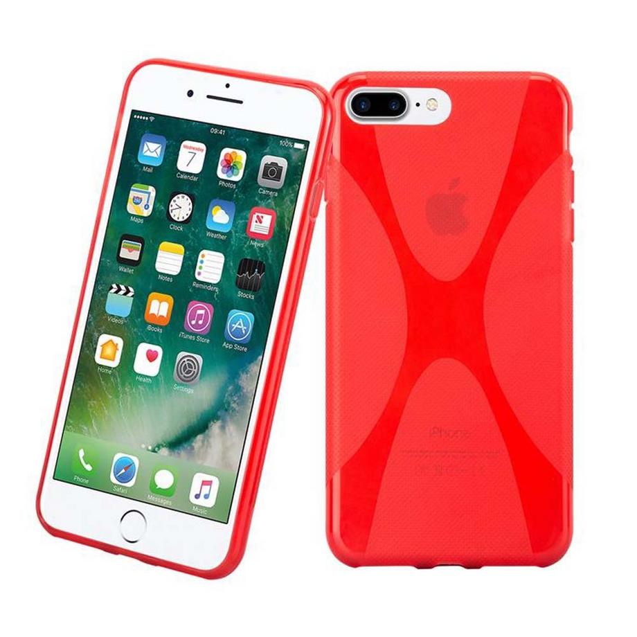 Cadorabo  Housse compatible avec Apple iPhone 7 PLUS / 7S PLUS / 8 PLUS - Coque de protection en silicone TPU flexible au design X-Line 