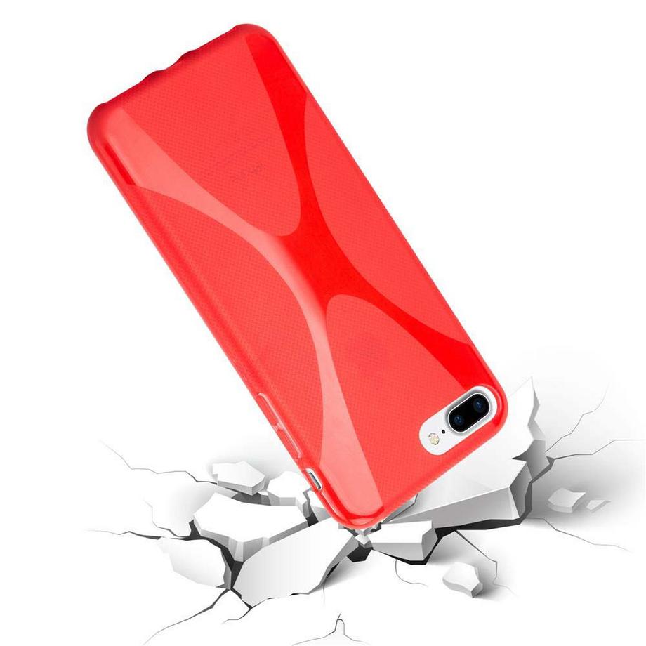 Cadorabo  Housse compatible avec Apple iPhone 7 PLUS / 7S PLUS / 8 PLUS - Coque de protection en silicone TPU flexible au design X-Line 