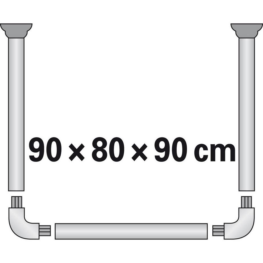 diaqua Duschvorhangstange Basic weiss, Universal  