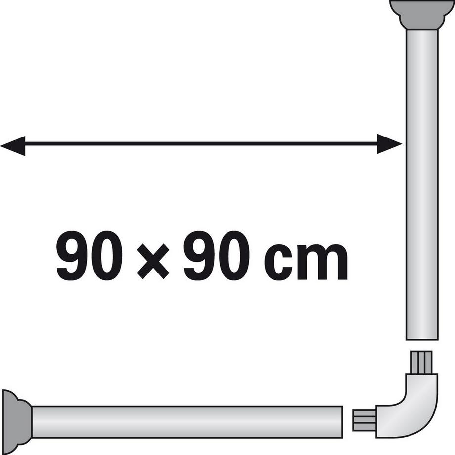 diaqua Duschvorhangstange Basic weiss, Universal  
