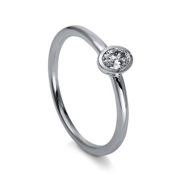 Solitär Ring 750/18K Weissgold Diamant 0.25ct.