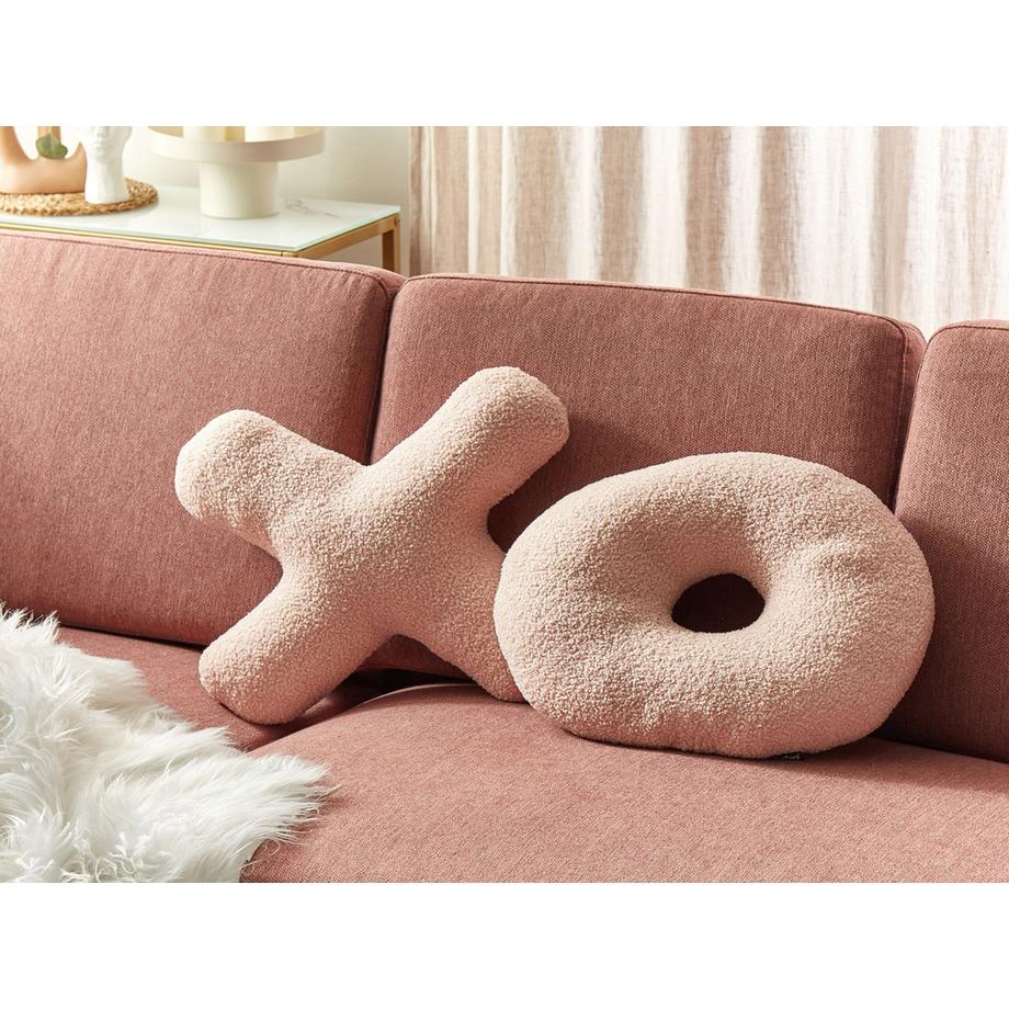 Beliani Lot de 2 coussins décoratifs en Bouclé Moderne HESPERIS  