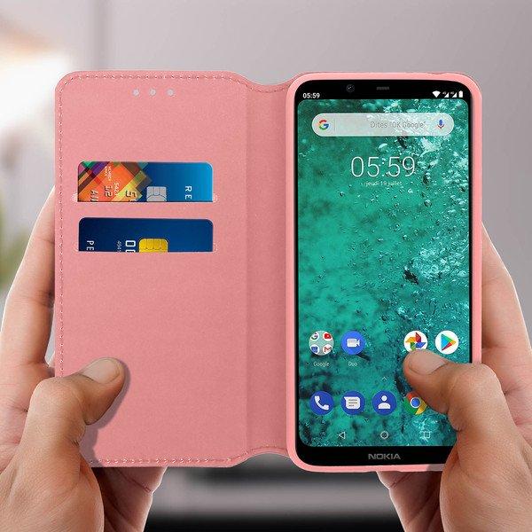 Avizar  Custodia Flip Nokia 5.1 Plus Rosa gold 