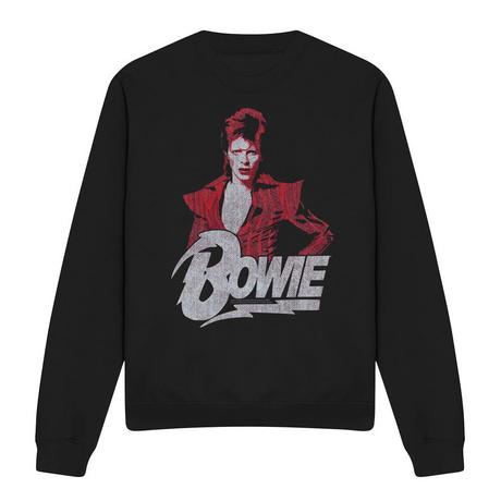 David Bowie Diamond Print Regular Fit Sweatshirt  