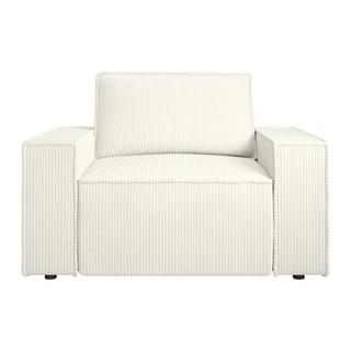 PASCAL MORABITO Fauteuil en velours côtelé blanc AMELIA  