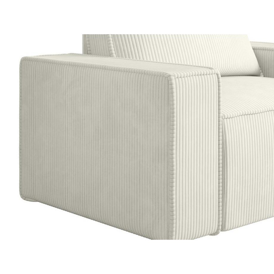 PASCAL MORABITO Fauteuil en velours côtelé blanc AMELIA  