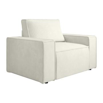 Poltrona in Velluto a coste Bianco - AMELIA