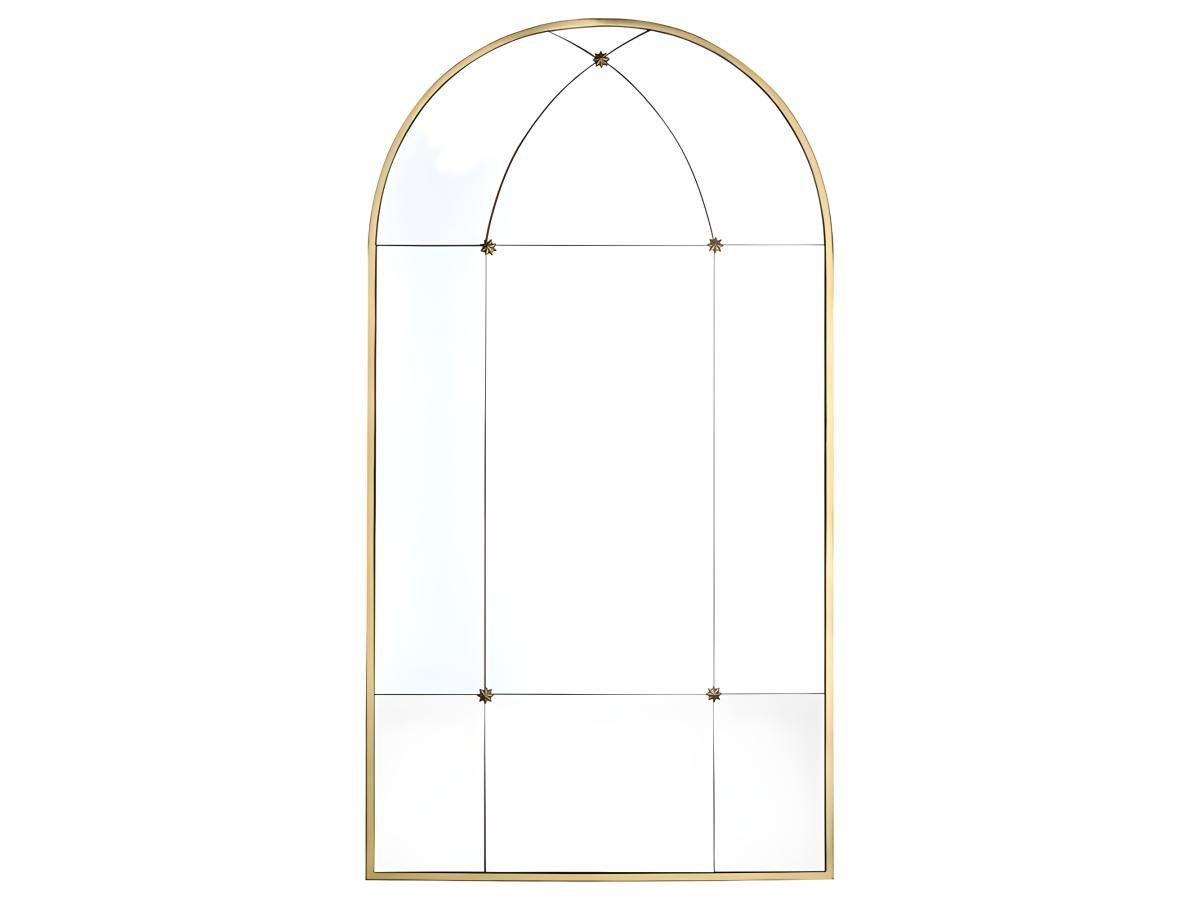 OZAIA Spiegel Vintage FensterOptik Metall 0Goldfarben PALMYRE  