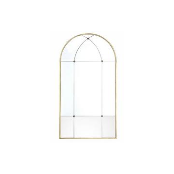 Miroir fenêtre vintage en métal PALMYRE 0 Doré antique