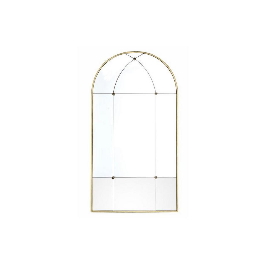 Miroir fenêtre vintage en métal PALMYRE 0 Doré antique