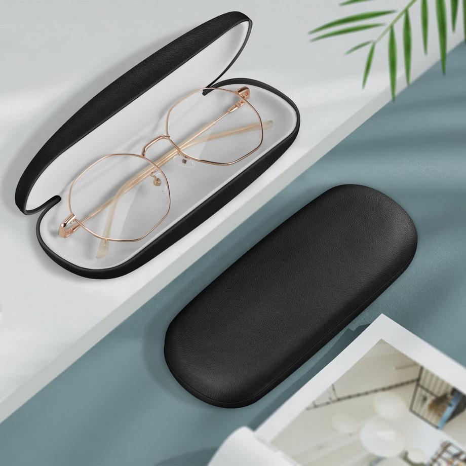 Only-bags.store Etui à lunettes portable à coque dure avec chiffon de nettoyage  