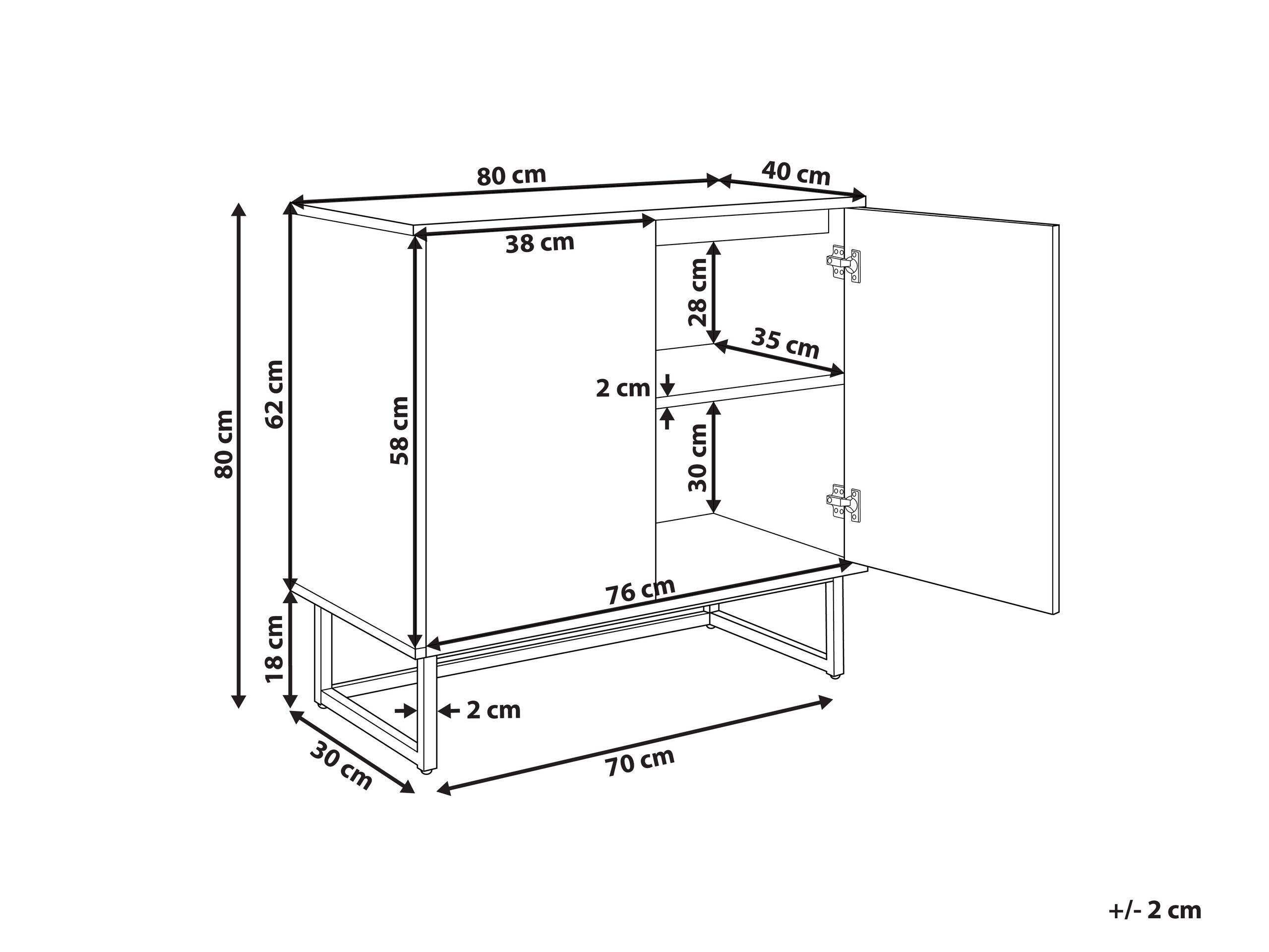 Beliani Armoire en MDF Scandinave ALASKA  
