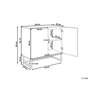 Beliani Armoire en MDF Scandinave ALASKA  