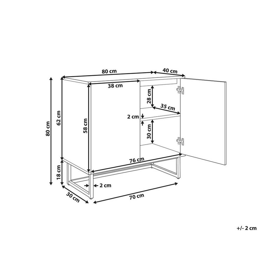 Beliani Schrank aus MDF-Platte Skandinavisch ALASKA  