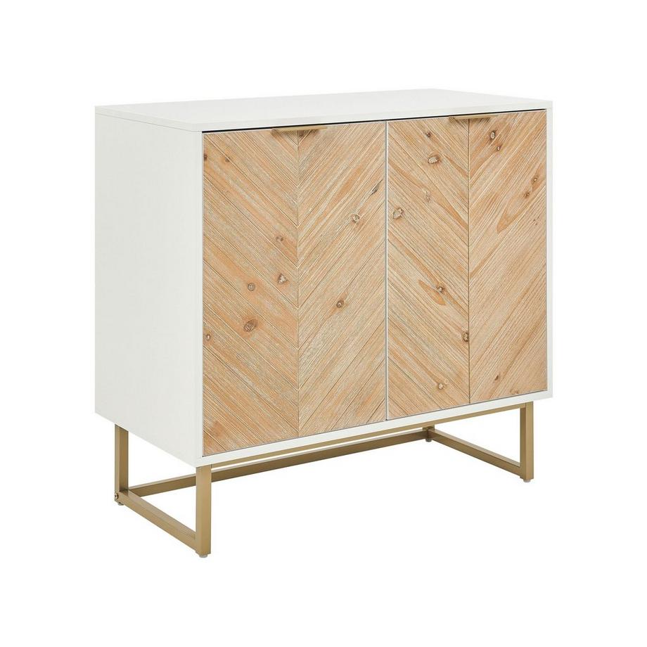 Beliani Schrank aus MDF-Platte Skandinavisch ALASKA  