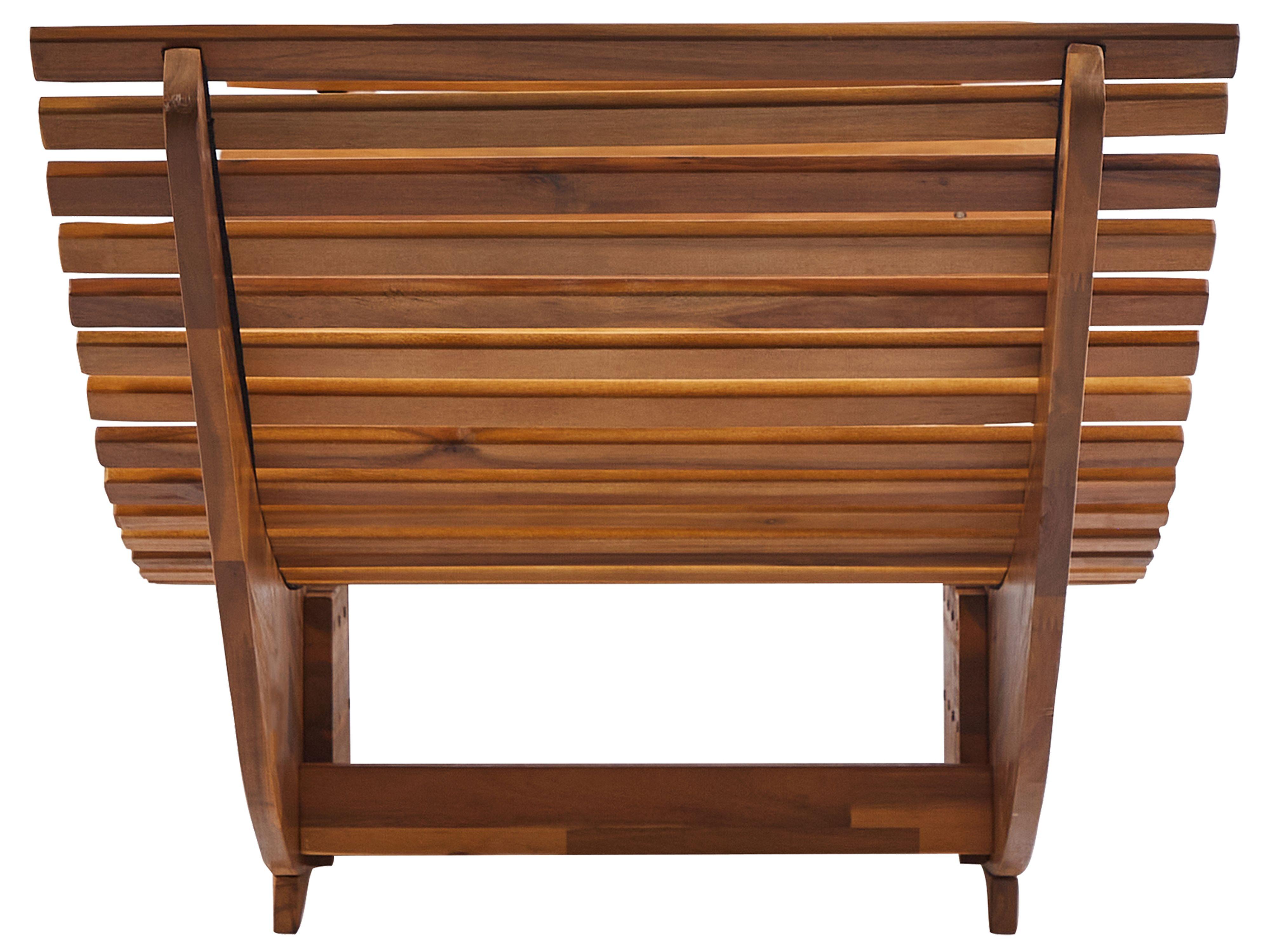 Beliani Transat avec coussin en Acacia Traditionnel BRESCIA PREMIUM  