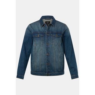 JP1880  Veste en jean. Poches poitrine et patte de boutonnage. Jusqu'au 8XL 