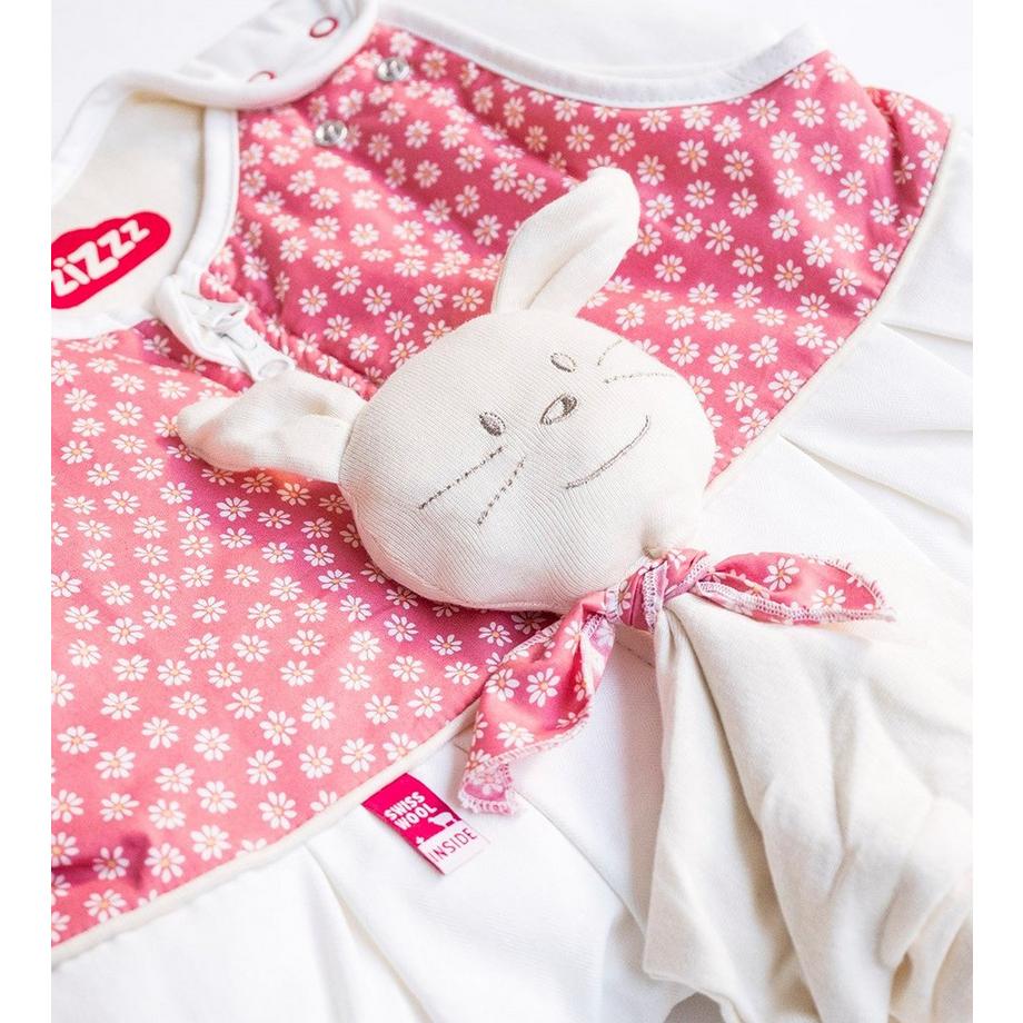 Zizzz  Doudou Rabbit Daisies coton bio & Swisswool 