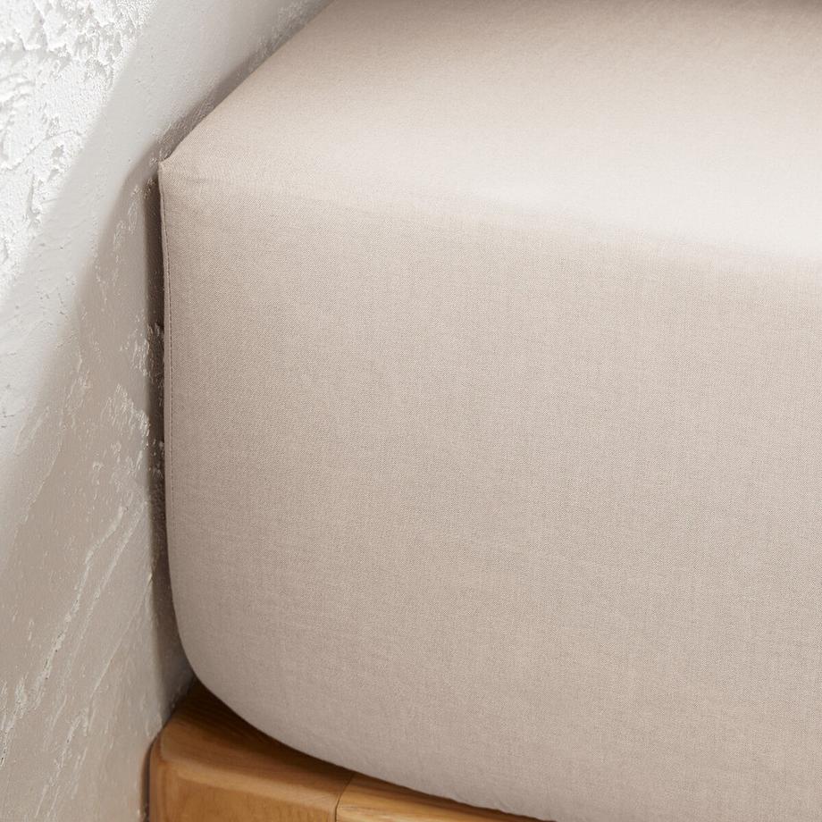 La Redoute Intérieurs Scenario Drap Housse Uni pour Matelas Hauts  