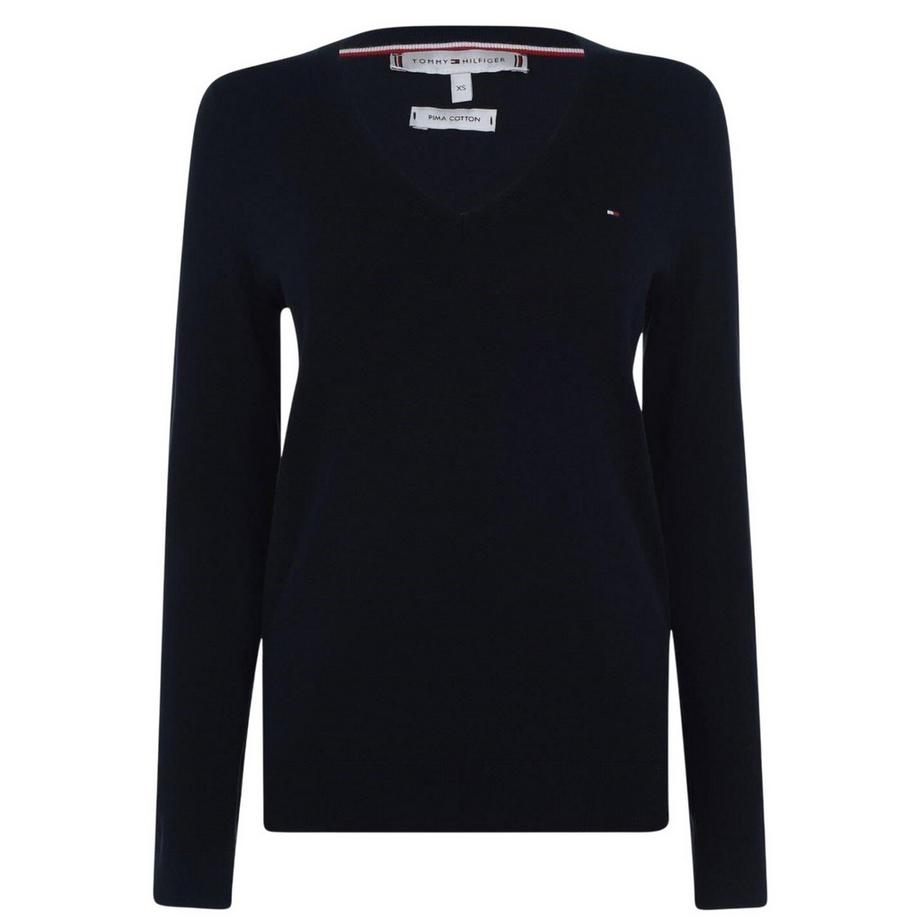 Top In Maglione Cotone Scollo A V