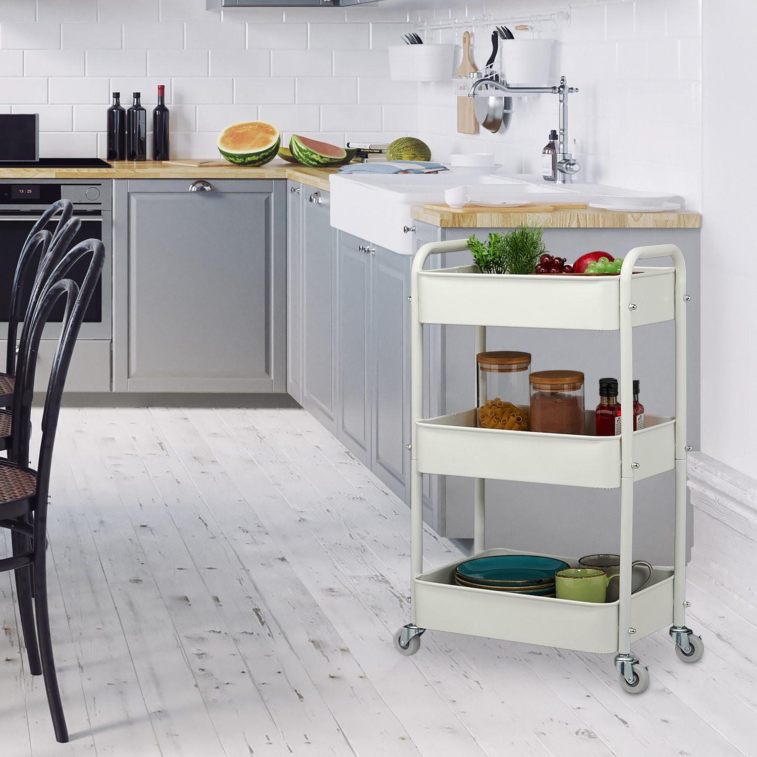 Northix Carrello con 3 ripiani  