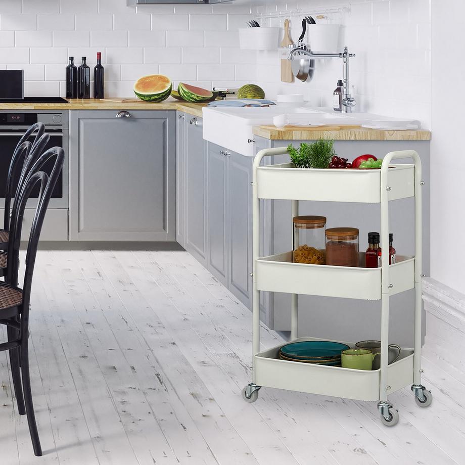 Northix Wagen mit 3 Regalen  