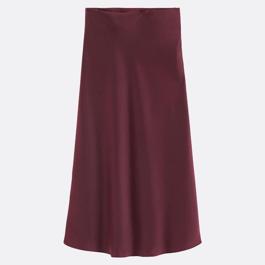 La Redoute Collections Jupe évasée longue en satin mat  