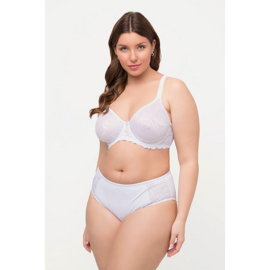 Ulla Popken Culotte gainante Jacquard Dentelle Coupe Midi  