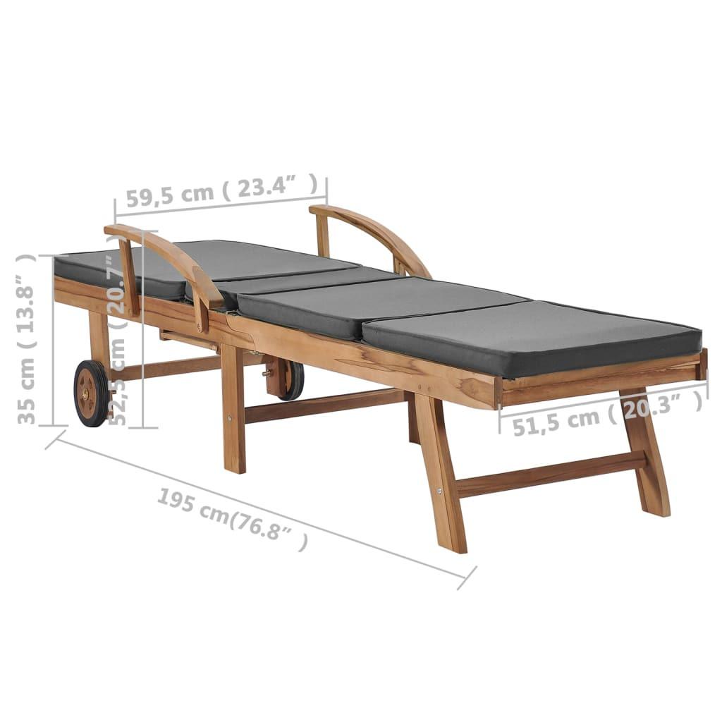 VidaXL lettino prendisole Legno  