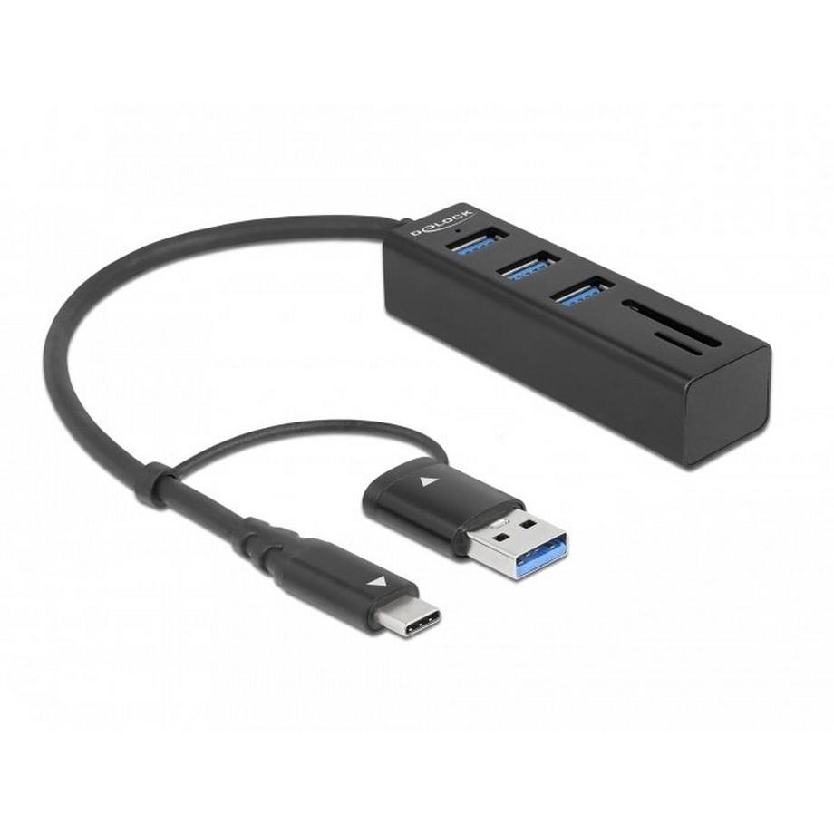 63859 hub & concentrateur USB 3.2 Gen 1 (3.1 Gen 1) Type-A + Type-C 5000 Mbit/s