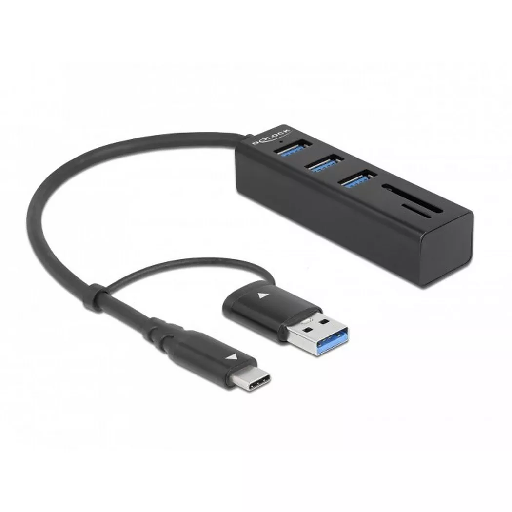 Delock USB-Hub 3.0 Typ-C + SD/MicroSD Slot