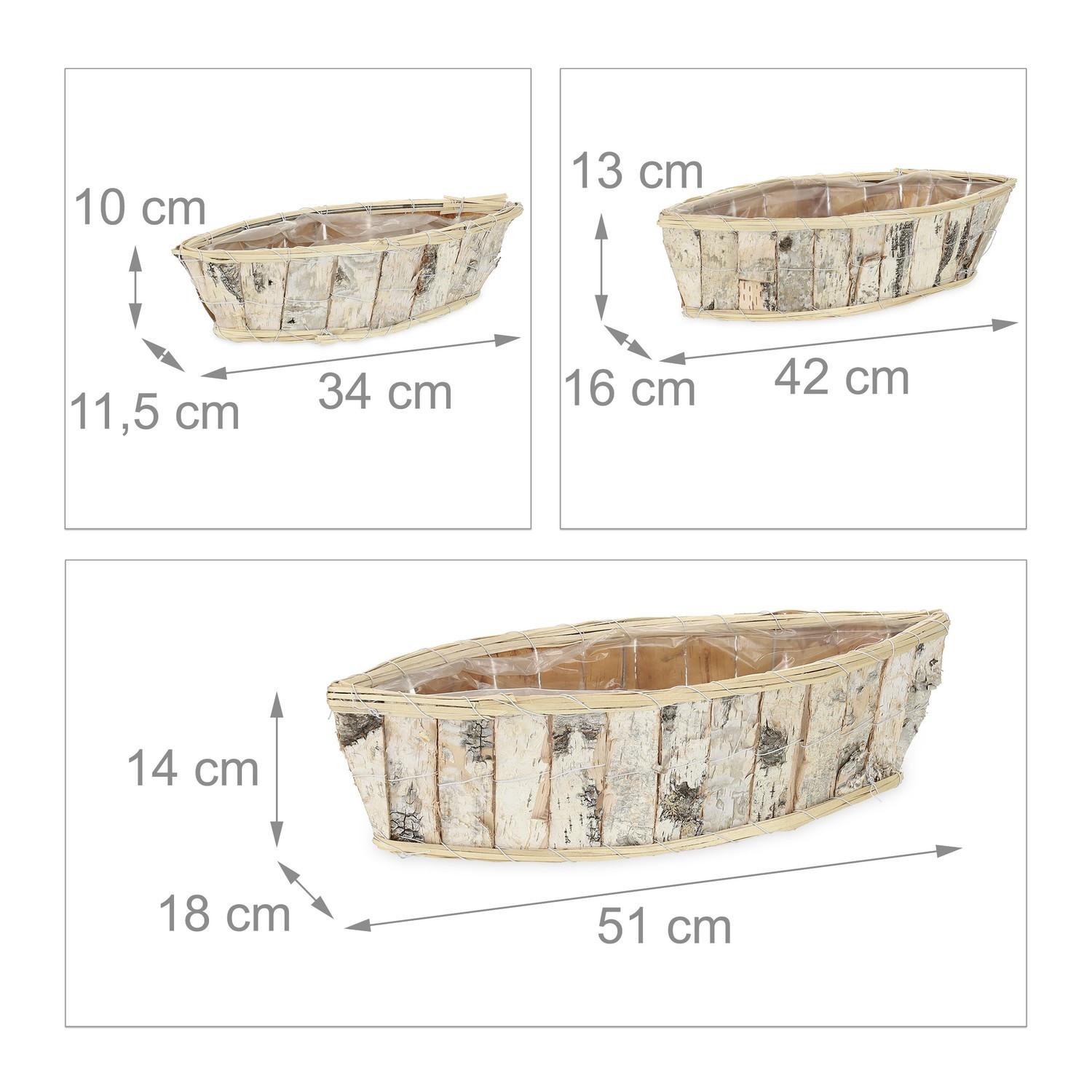 B2X Schiffsförmiger Blumentopf - 3er-Set  