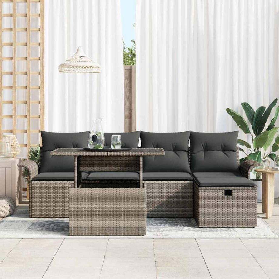 VidaXL Garten-sofa poly-rattan  