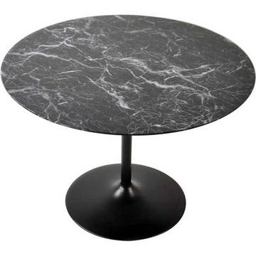 Table à manger marbre noir rond 110x110